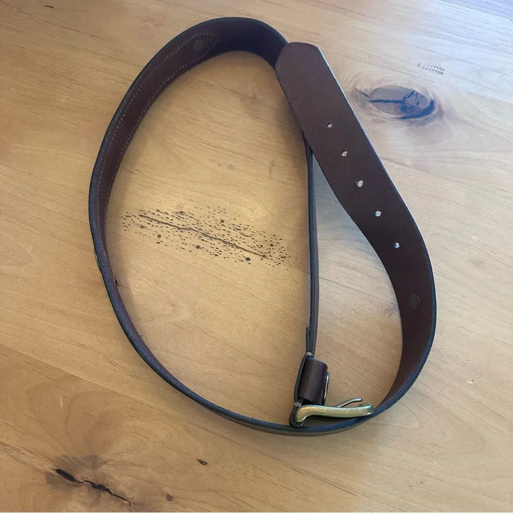 Remington Mens 12 G Brown Leather Belt 47”
